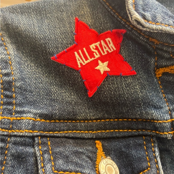 Carter’s 3T Unisex Toddler Denim Jacket with All-Star Patch, soft Cotton 📚 - Picture 4 of 6